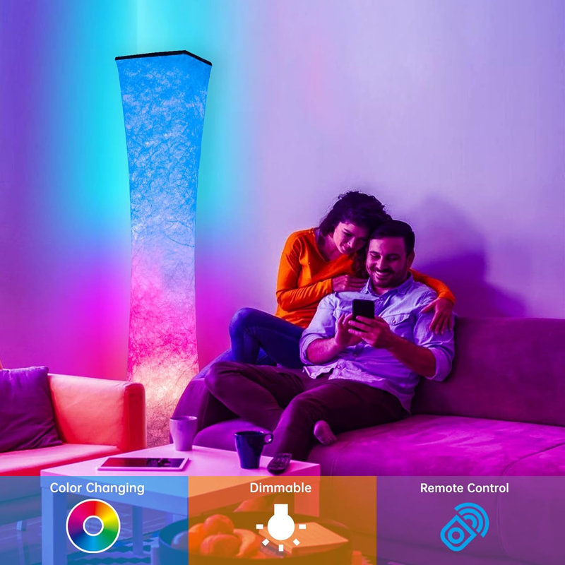 Corner lamp color changing sale